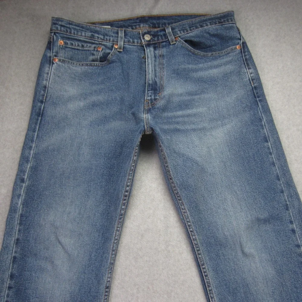Levis 505 Mens Jeans 34x30 (Tag 36x30)‎ Blue Straight Leg Classic Fit Denim